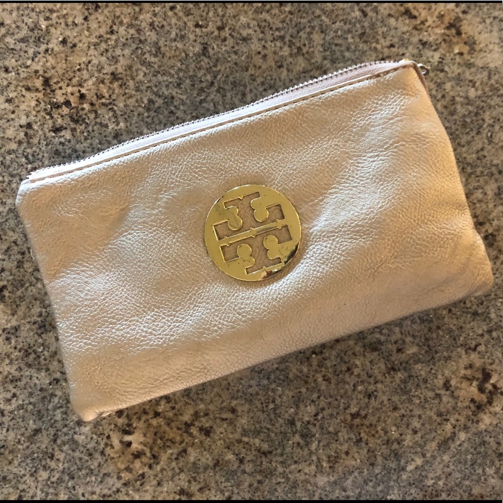Authentic Tory Burch Metallic Gold Wristlet